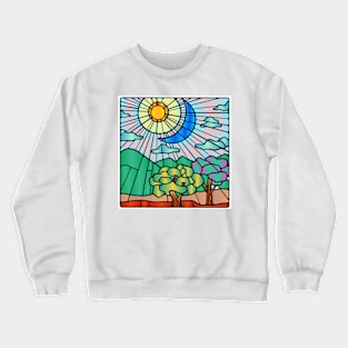 Stained Glass 55 (Style:12) Crewneck Sweatshirt